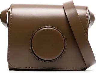 Brown Camera Boxy Crossbody Bag