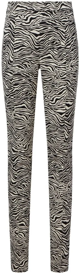 Zebra Stretch-Jacquard Slim-Fit Trousers