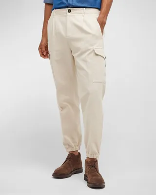 Men's Single-Pleat Cargo Joggers