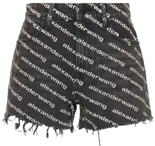 Bite logo cotton denim shorts
