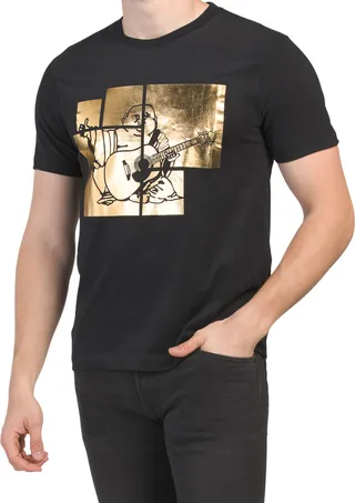 Buddha Foil Pane Short Sleeve Tee