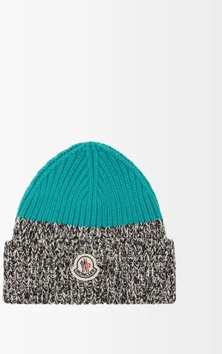 Logo-patch Two-tone Beanie Hat