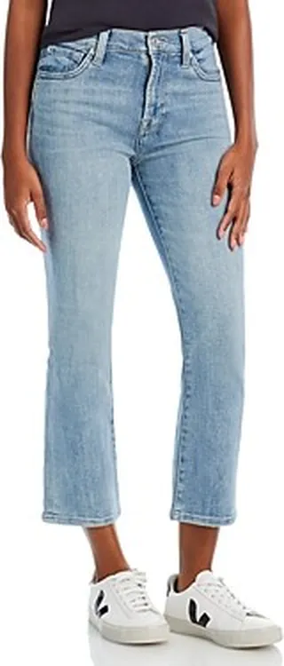 7 For All Mankind Slim Kick High Rise Ankle Bootcut Jeans in Briar