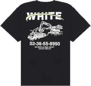 OFF-WHITE Industrial Over Short Sleeve T-Shirt in Black