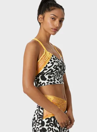 Relentless Printed Cropped Bra