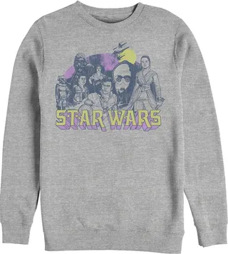 Men's Star Wars: The Rise of Skywalker Vintage Collage Sweatshirt - Athletic Heather - 2X Large