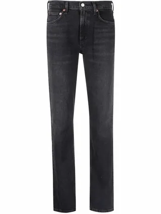 Mid-Rise Slim-Leg Jeans
