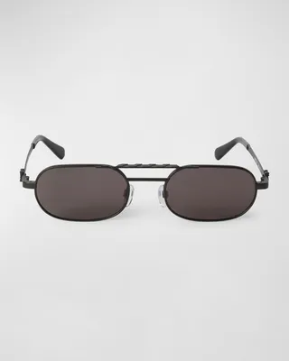 Baltimore Mixed-Media Aviator Sunglasses
