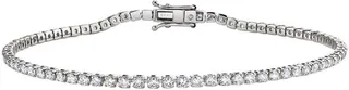 Single Line Diamond Thread White Gold Tennis Bracelet
