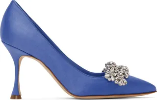 Manolo Blahnik Blue Khafina Heels