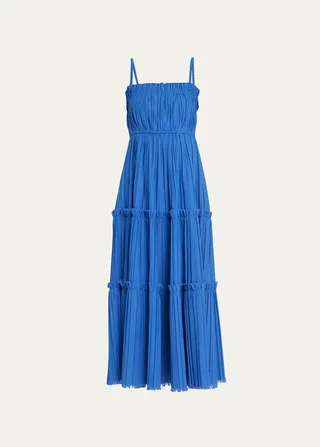 Greir Pleated Midi Dress