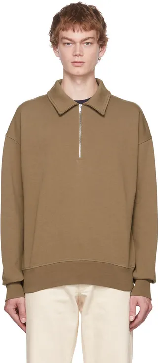 Sunflower Khaki Half-Zip Sweater