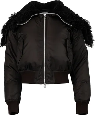 Shearling Blouson Jacket Fondant Brown