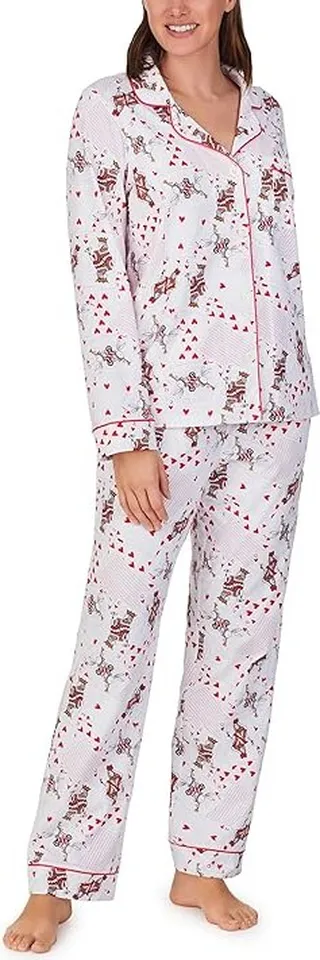Bedhead PJs Organic Cotton Long Sleeve Classic PJ Set (House of Cards) Women's Pajama Sets