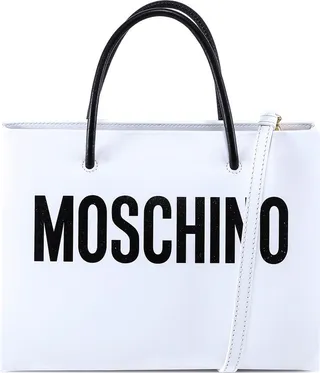Moschino Logo Printed Tote Bag