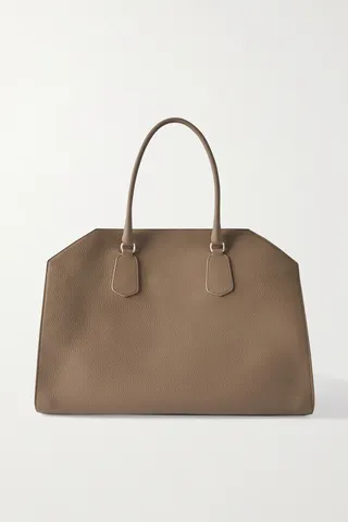 The Row - Geo Margaux Textured-leather Tote - Gray