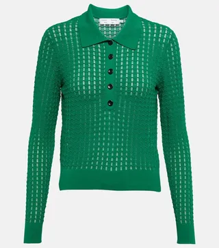 White Label cotton-blend polo top