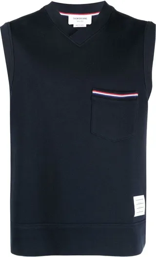 THOM BROWNE- Logo Vest