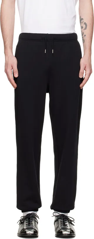 Fred Perry Black Embroidered Sweatpants