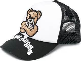 White Patch-Detail Snapback Cap