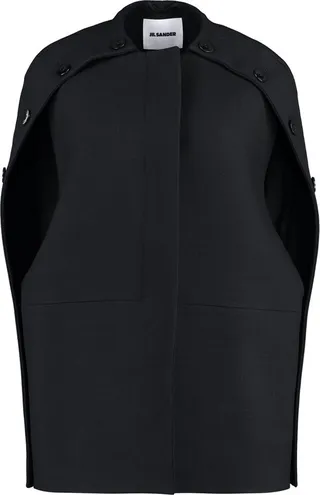 Jil Sander Button-Detailed Sleeveless Cape