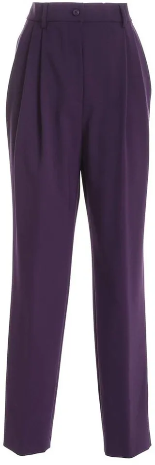 Alberta Ferretti High Waisted Straight Pants