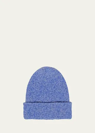 Men's Cashmere Rib-Knit Beanie Hat