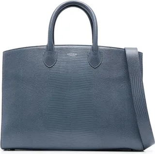 medium Madison lizard-effect tote bag
