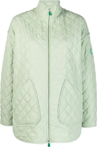 Logo-Patch Quilted Jacket