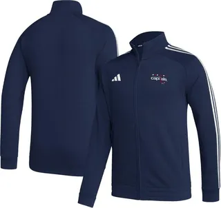 Men's adidas Navy Washington Capitals Raglan Full-Zip Track Jacket
