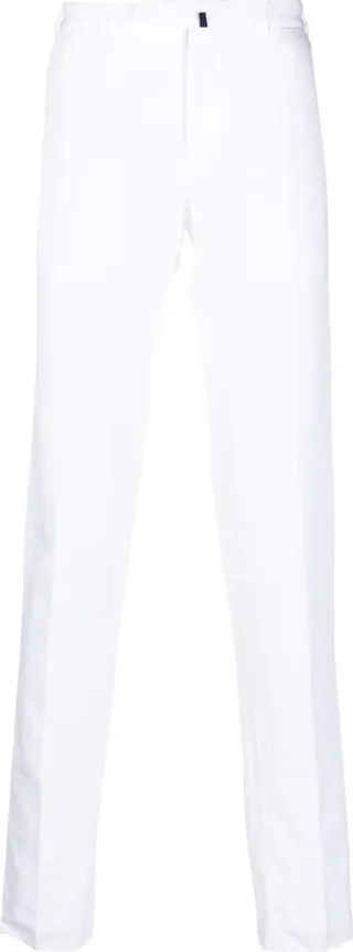 Straight-Leg Linen-Cotton Trousers