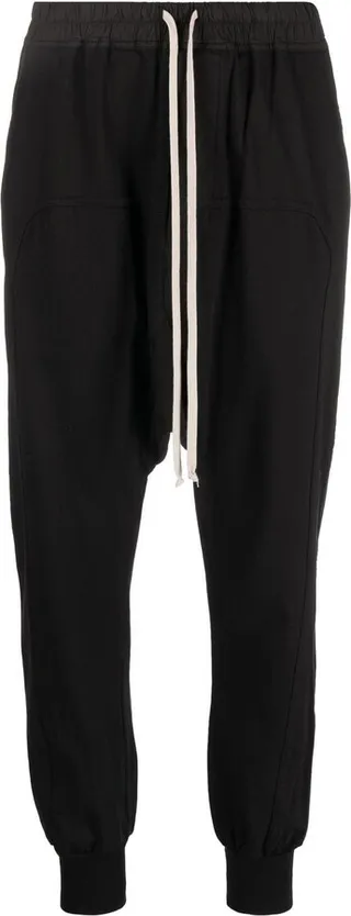 Drop-Crotch Drawstring Track Pants
