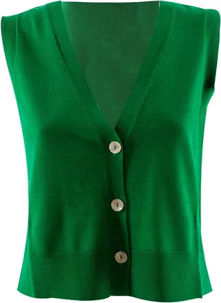V-neck Knitted Cardigan Gilet