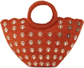 Paco Rabanne Metallic Disc Embellished Basket Bag