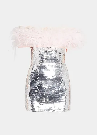 Megan Floral-Embroidered Lace Mini Dress