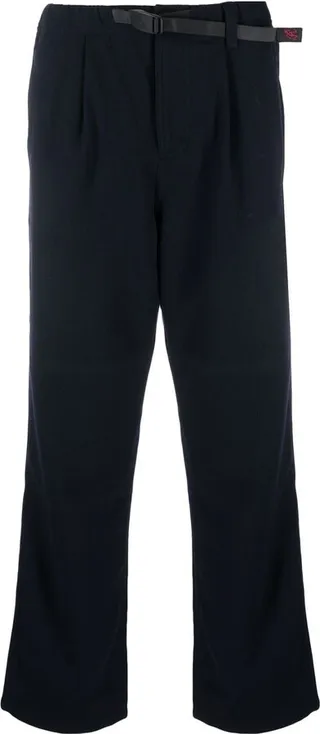 Pleated-Detail Straight-Leg Trousers