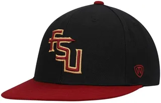 Men's Black and Garnet Florida State Seminoles Team Color Two-Tone Fitted Hat