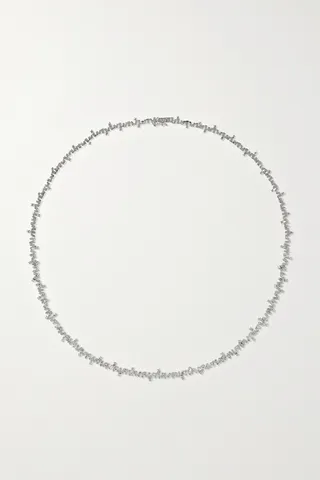 Suzanne Kalan - 18-karat White Gold Diamond Necklace - One size