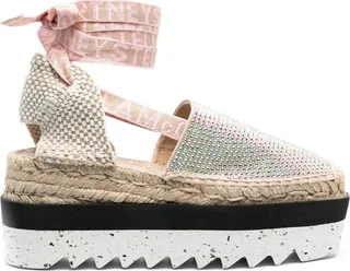 Gaia crystal-embellished platform espadrilles