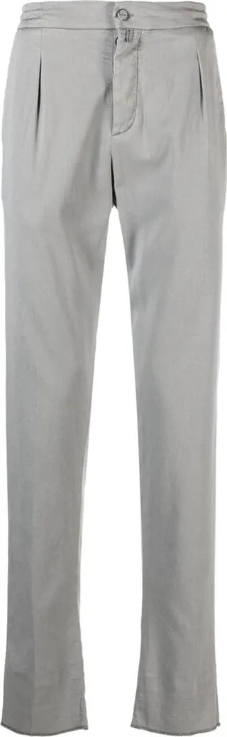 Stretch-Lyocell Straight-Leg Trousers