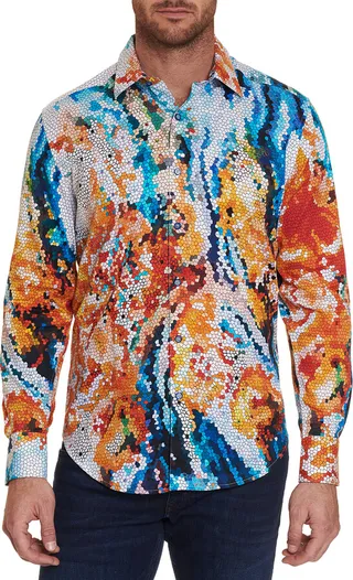 Men's Honeycomb Mosaic Sport Shirt