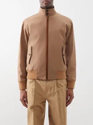 Reversible Gg-jacquard Cotton-blend Bomber Jacket