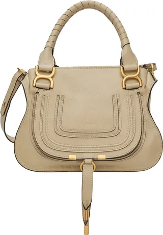 Chloé Beige Small Marcie Shoulder Bag