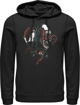 Men's Marvel Venom Alien Symbiote Duo Pull Over Hoodie - Black - Small