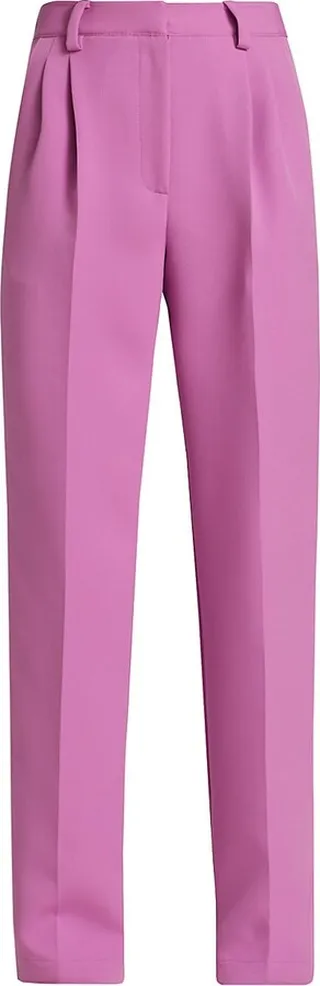 O'Connor Pleated High-Rise Straight-Leg Pants