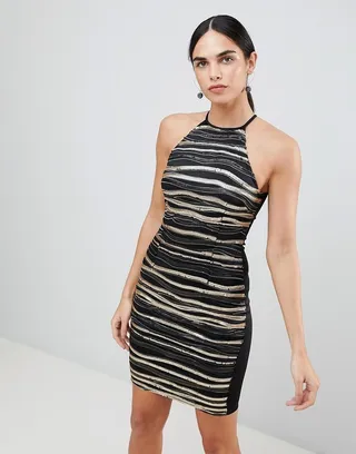AX Paris Metallic Mini Dress