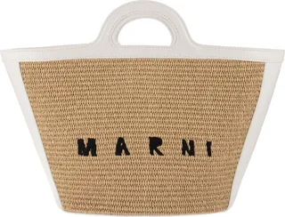 Leather And Raffia Tropicalia Bag