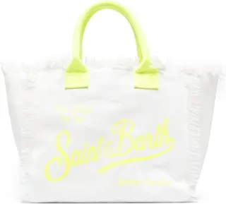 Logo-Print Cotton Beach Bag