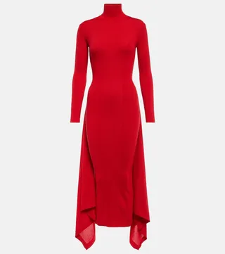Cashmere and silk midi dress