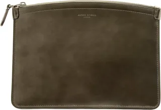 Dunhill Metallic Leather Zip Folio